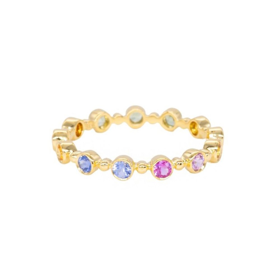 Stack Bands Sethi Couture | Rainbow Sapphire Petite Bubble Band