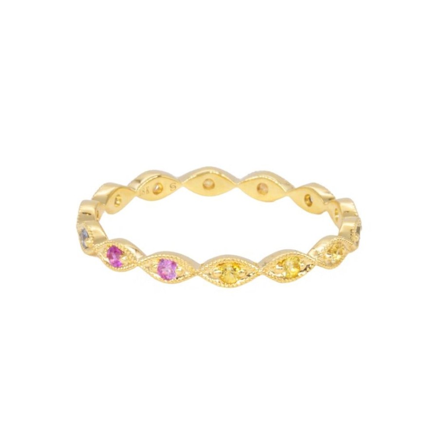 Stack Bands Sethi Couture | Rainbow Sapphire Eleanor Band