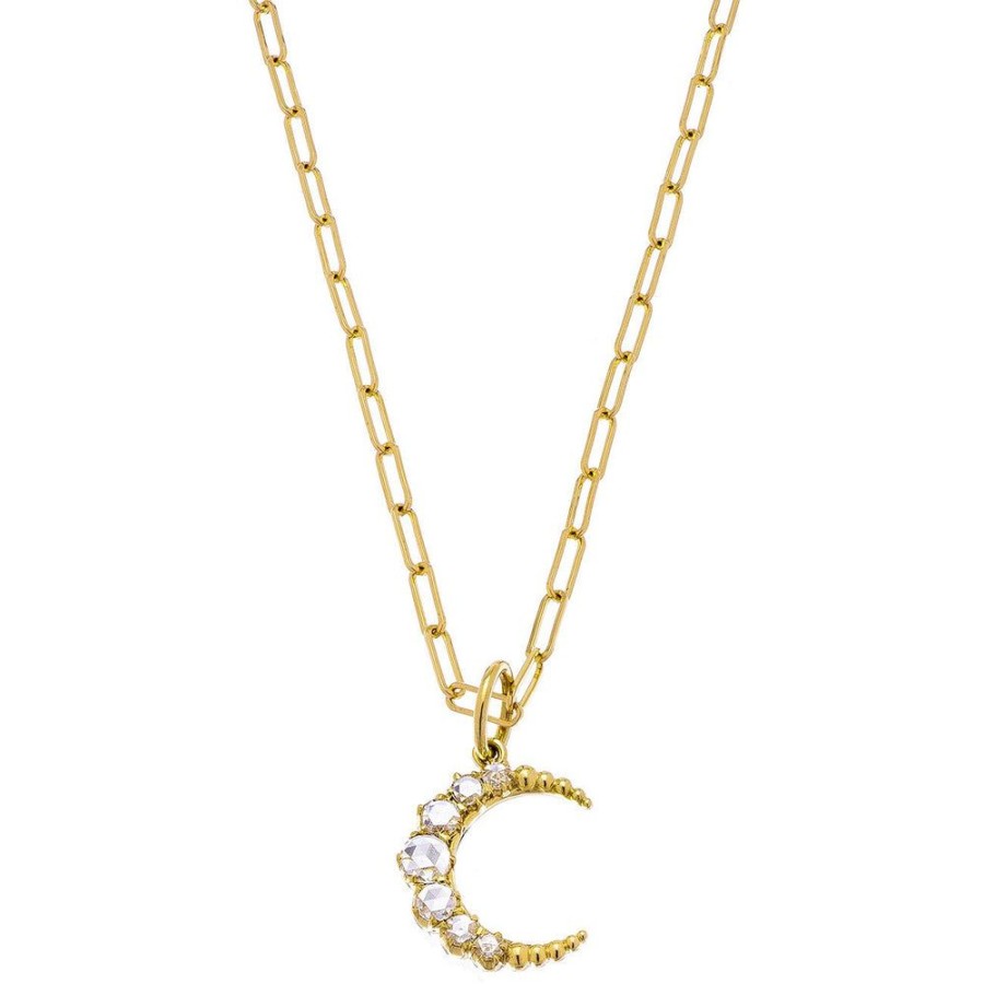 Best Sellers Sethi Couture | Crescent Rose Cut Diamond Necklace