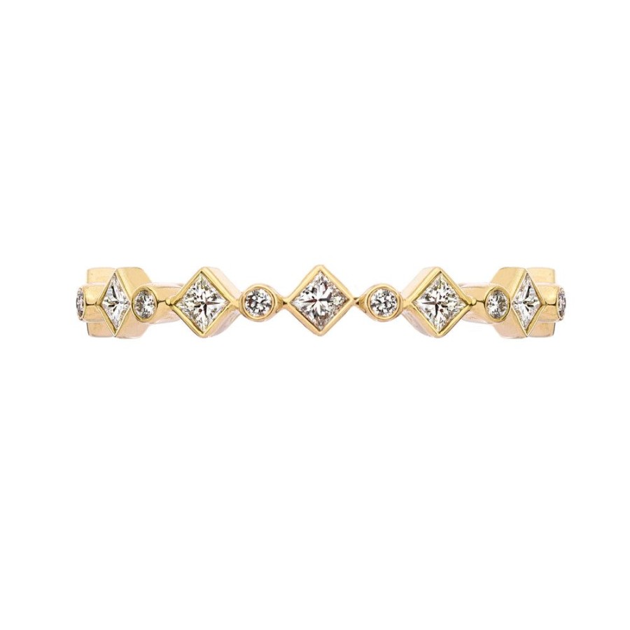 Stack Bands Sethi Couture | Catherine Princess Cut Diamond Band