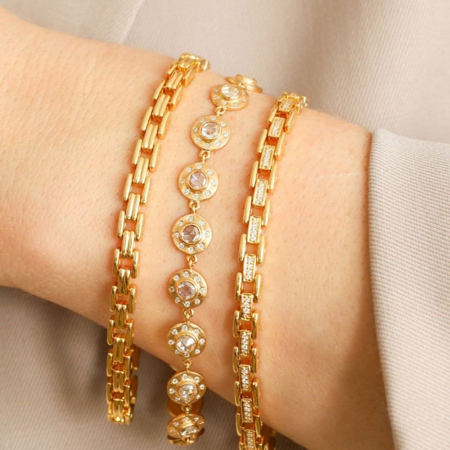 Bangles & Bracelets Sethi Couture | Cesta Gold Bracelet