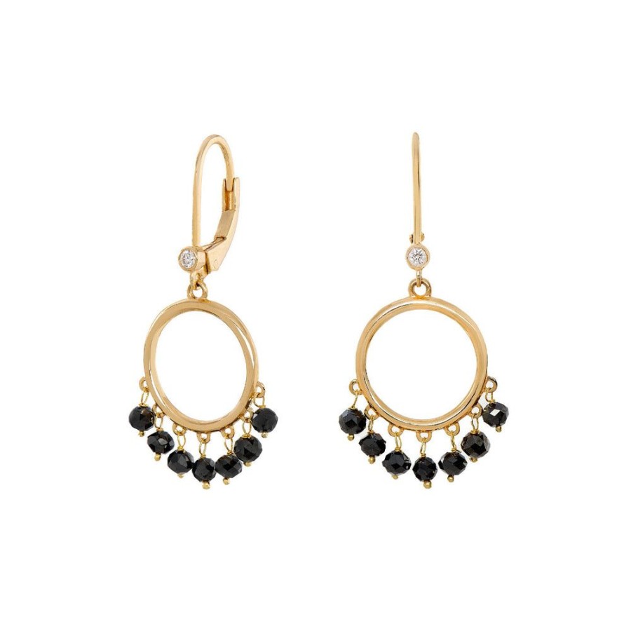 Earrings Sethi Couture | Adeline Black Diamond Earrings