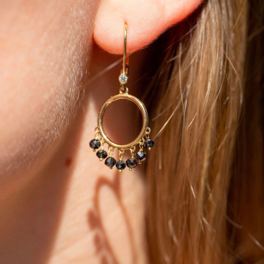 Earrings Sethi Couture | Adeline Black Diamond Earrings