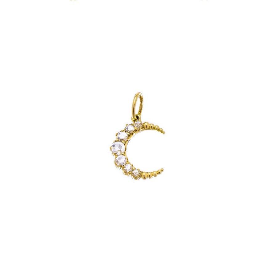 Pendants & Charms Sethi Couture | Crescent Rose Cut Diamond Charm