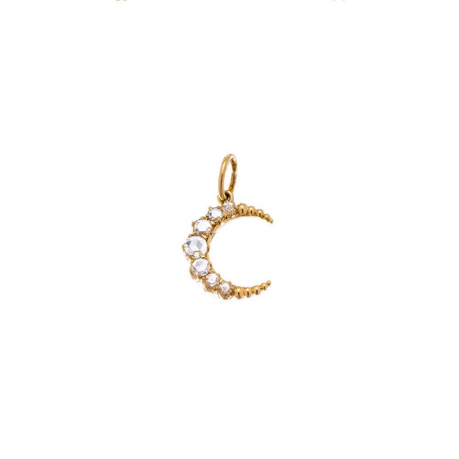 Pendants & Charms Sethi Couture | Crescent Rose Cut Diamond Charm