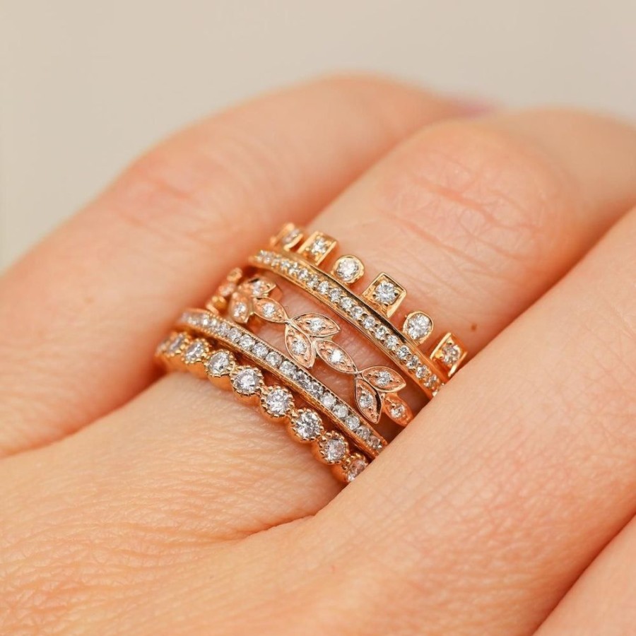 Stack Bands Sethi Couture | Lilah Diamond Rose Gold Band