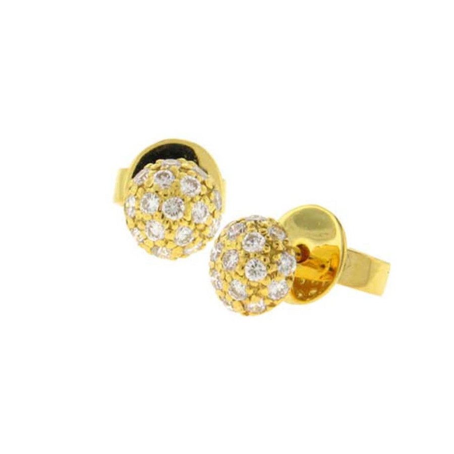 Earrings Sethi Couture | Disco Diamond Pave Ball Stud Earrings