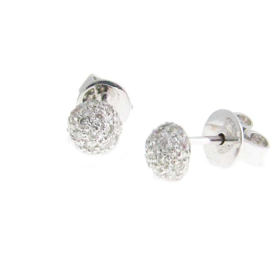 Earrings Sethi Couture | Disco Diamond Pave Ball Stud Earrings