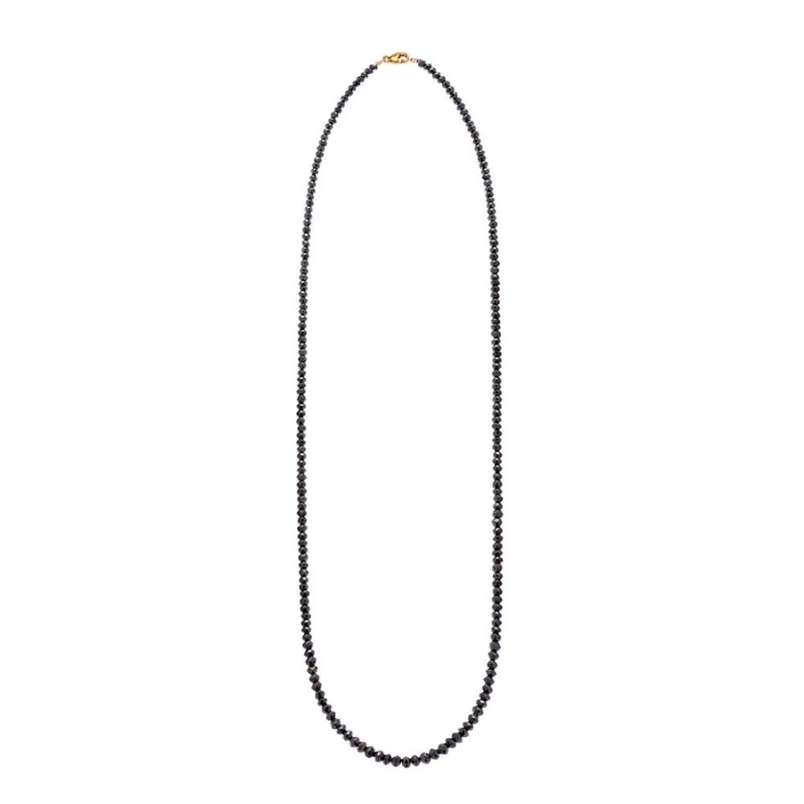 Chains Sethi Couture | Noir Black Diamond Yellow Gold Clasp Necklace