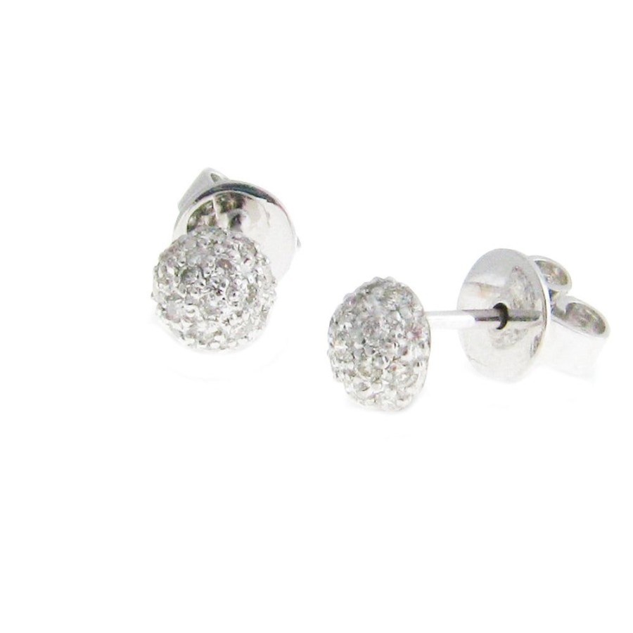 Earrings Sethi Couture | Disco Diamond Pave Ball Stud Earrings