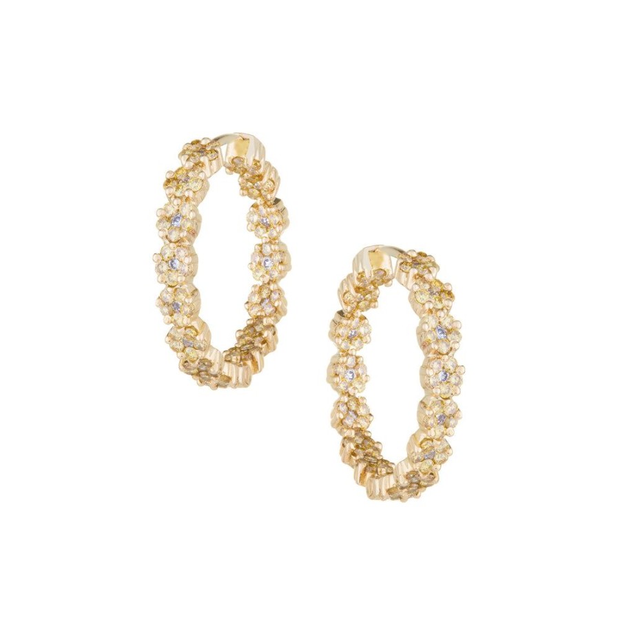 Exclusives Sethi Couture | Rosetta Yellow Diamond Hoops