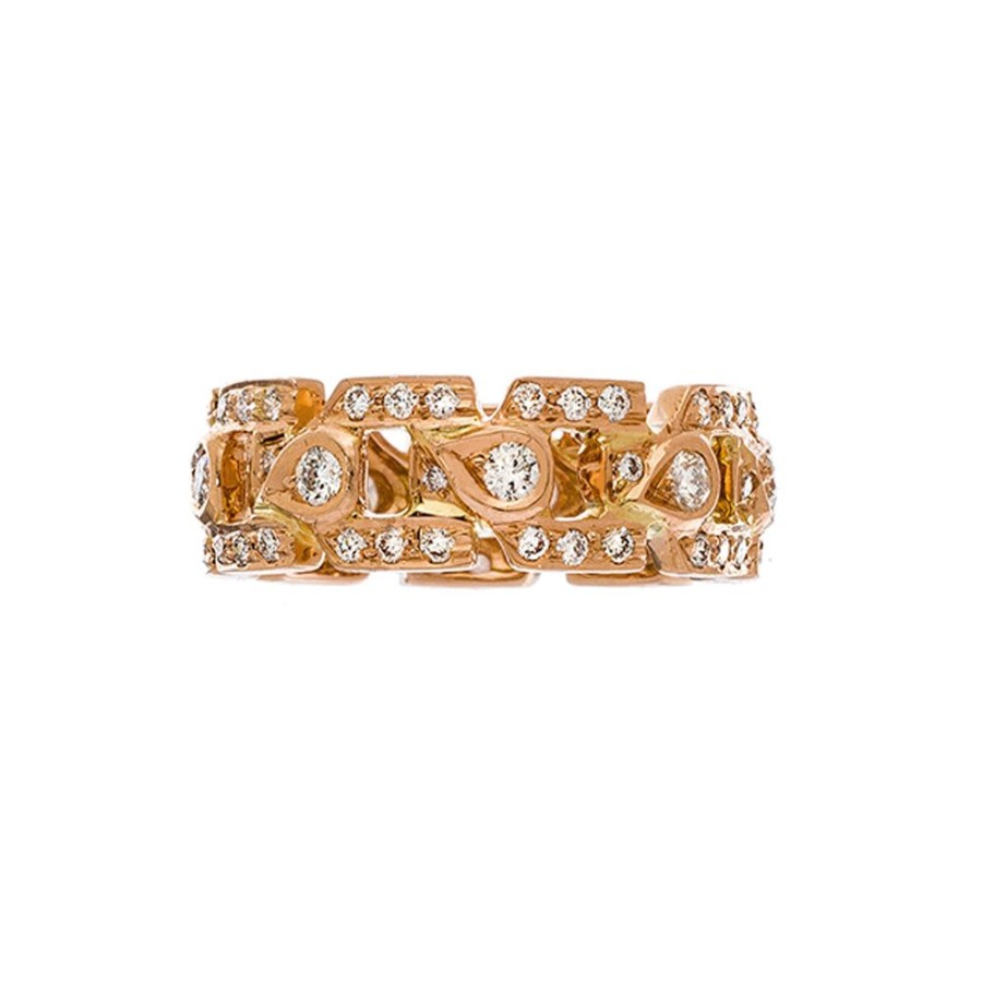 Stack Bands Sethi Couture | Wide Link Diamond Band