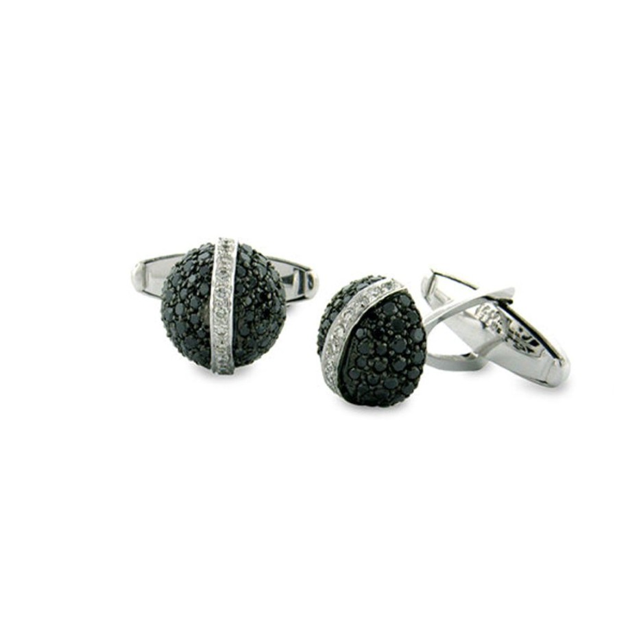 For Him Sethi Couture | Disco Black Diamond Cuff Links