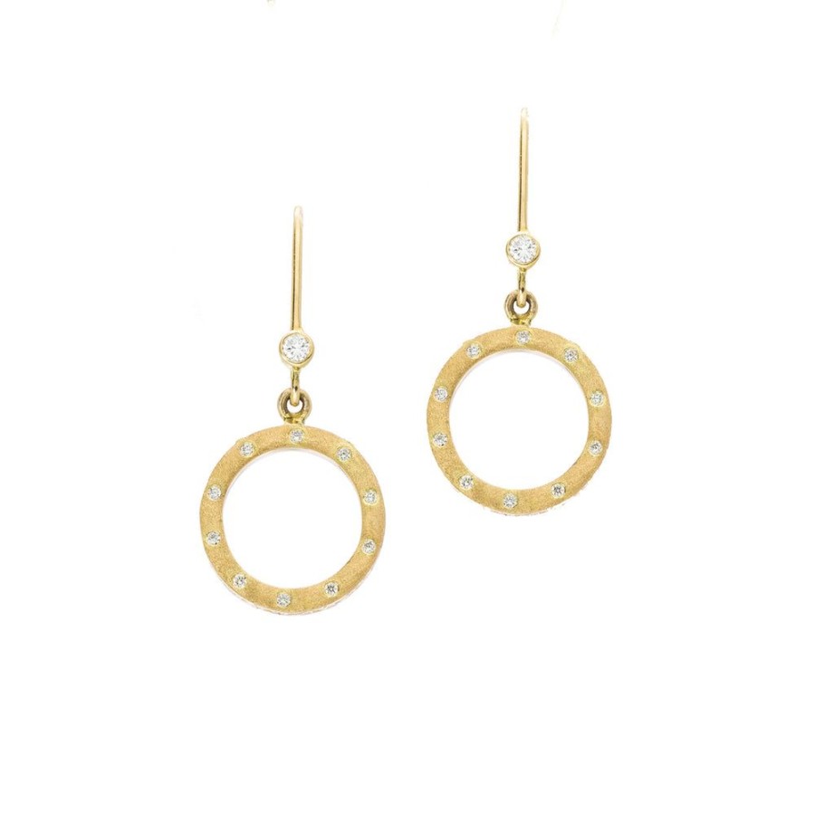 Earrings Sethi Couture | Dunes Diamond Circle Earrings