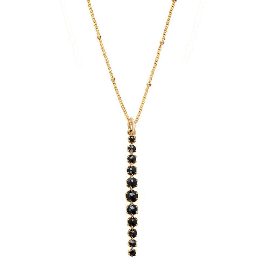 Necklaces Sethi Couture | Alexa Black Rose Cut Diamond Necklace