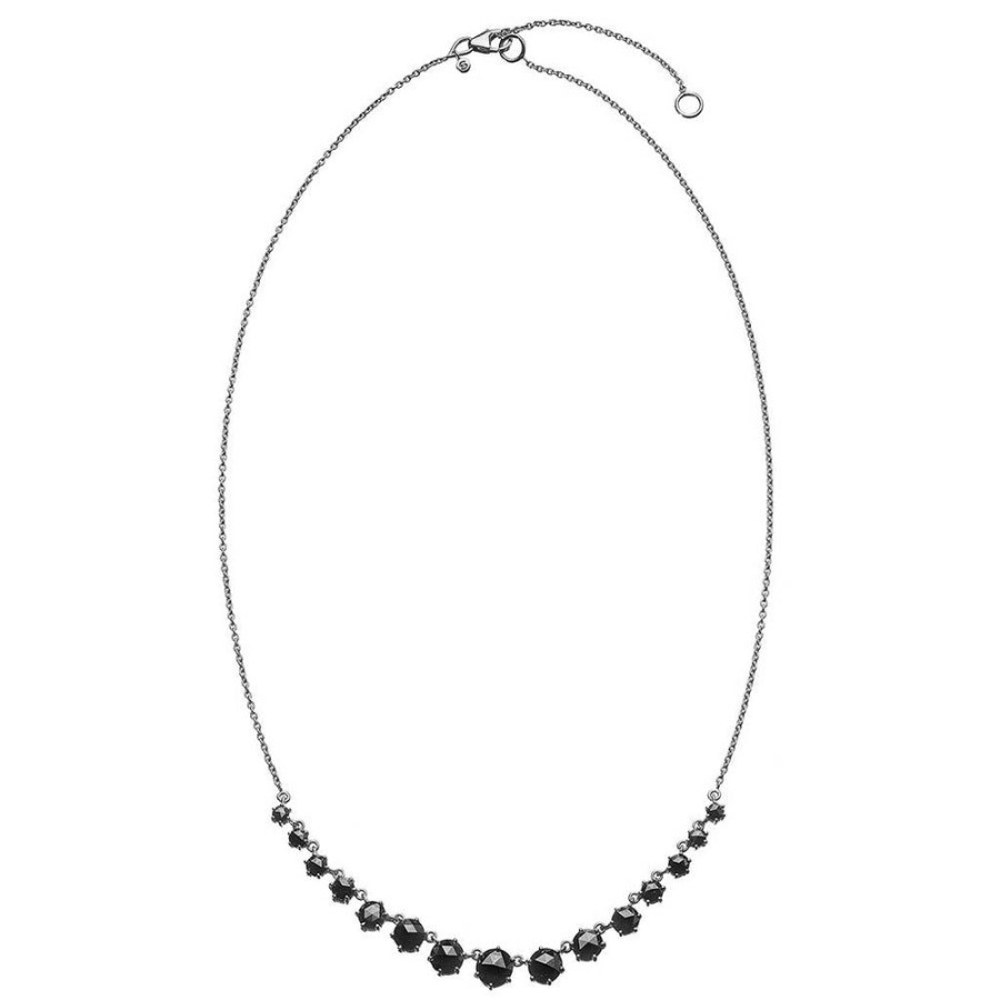 Necklaces Sethi Couture | Alexa Black Rose Cut Diamond Necklace White Gold