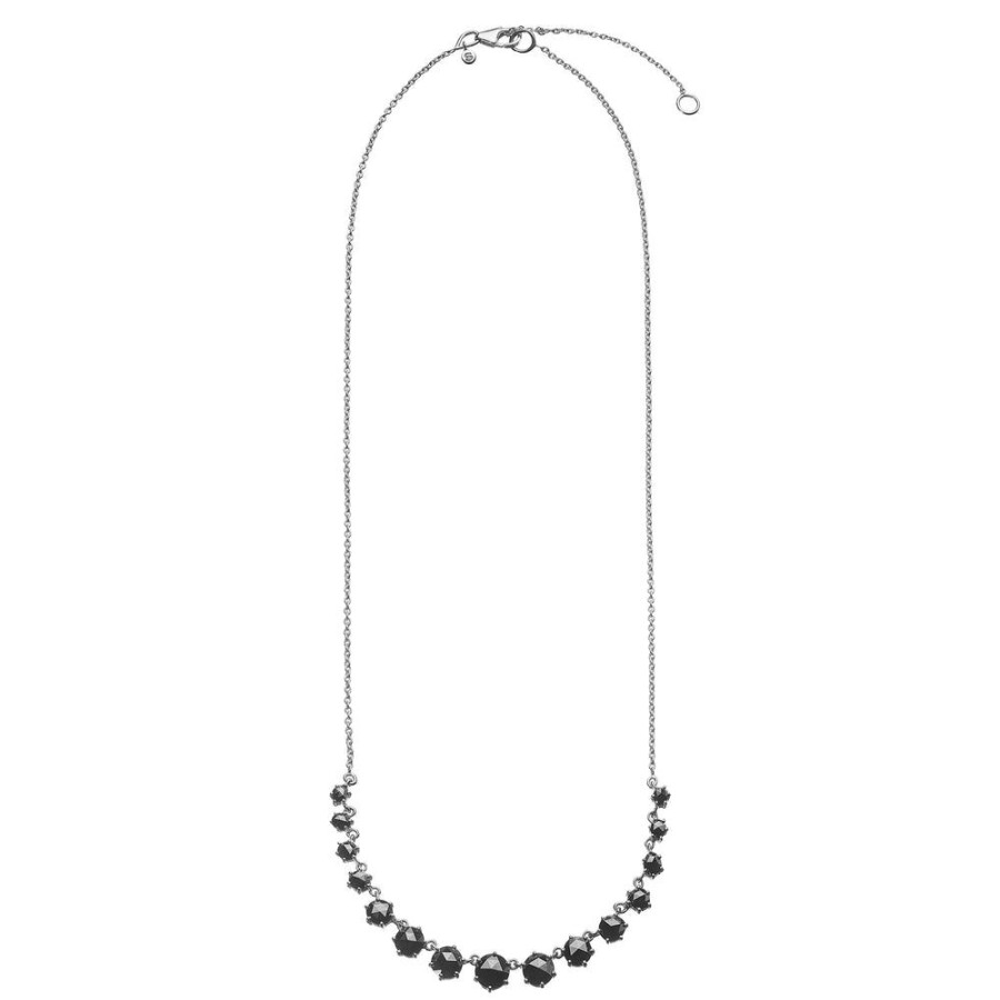 Necklaces Sethi Couture | Alexa Black Rose Cut Diamond Necklace White Gold