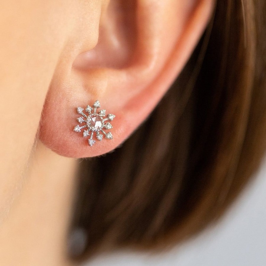 Holiday Collection Sethi Couture | Leena Rose Cut Diamond Stud Earrings