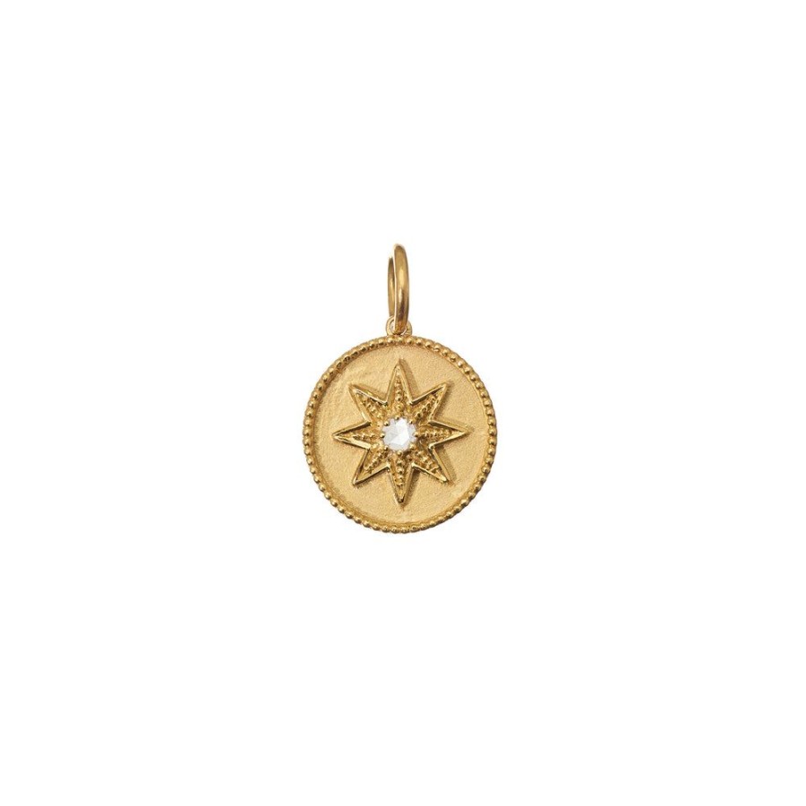 Pendants & Charms Sethi Couture | Compass Yellow Gold Charm