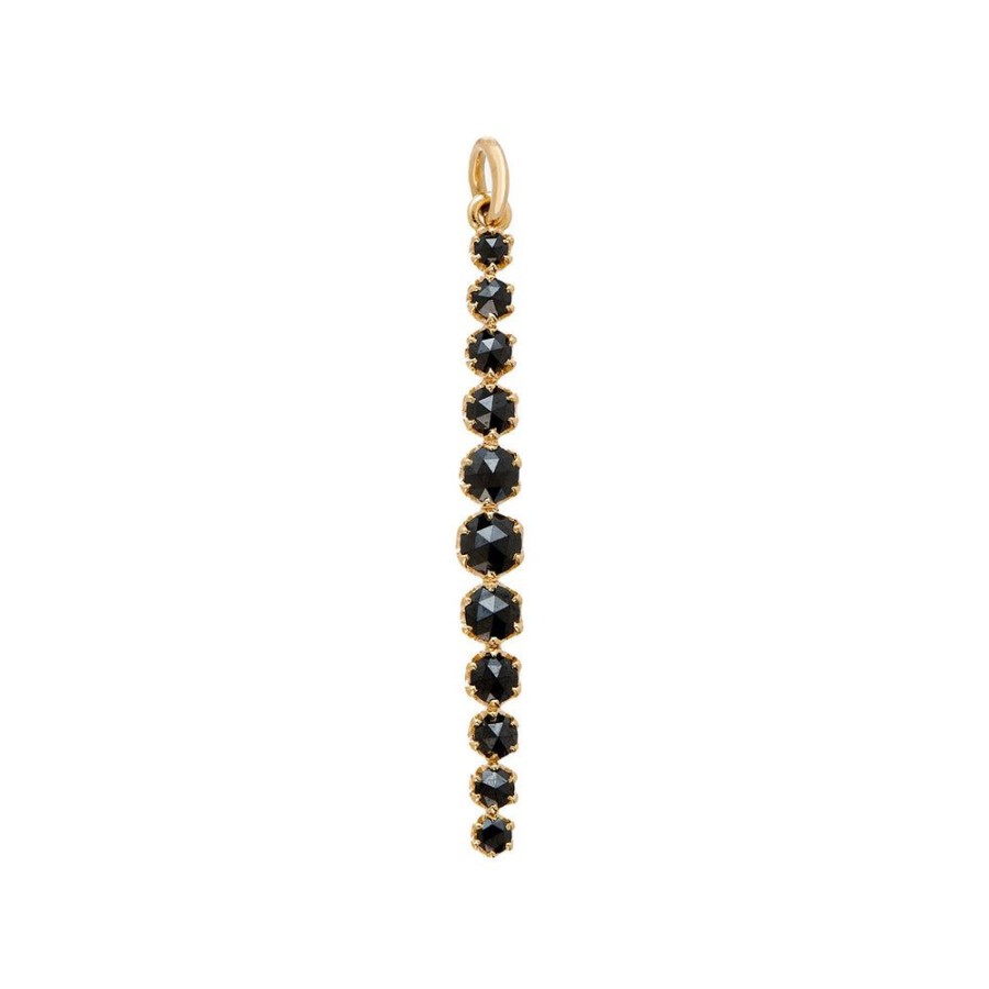 Pendants & Charms Sethi Couture | Alexa Black Rose Cut Diamond Yellow Gold Charm