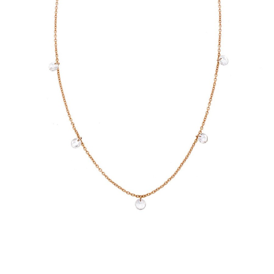 Necklaces Sethi Couture | Cien 5 Stone Rose Cut Diamond Necklace