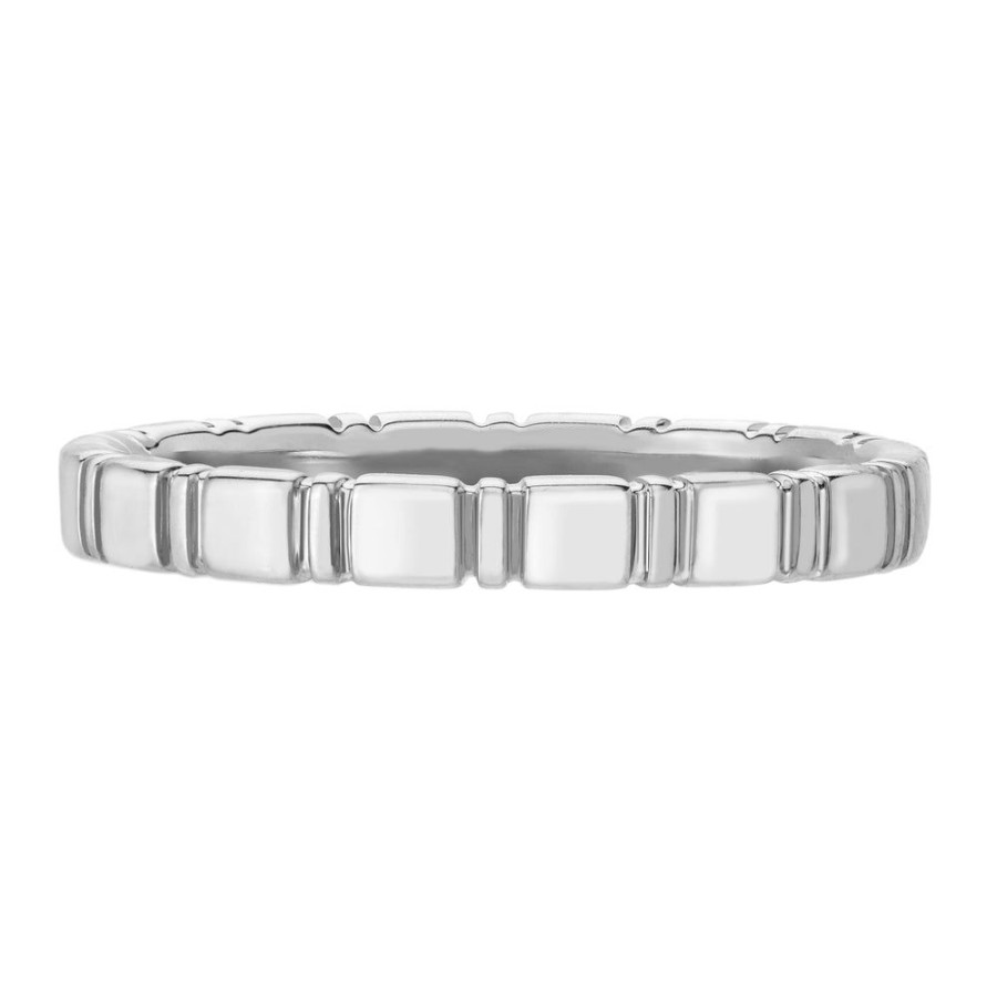 Stack Bands Sethi Couture | Agnes White Gold Medium Band