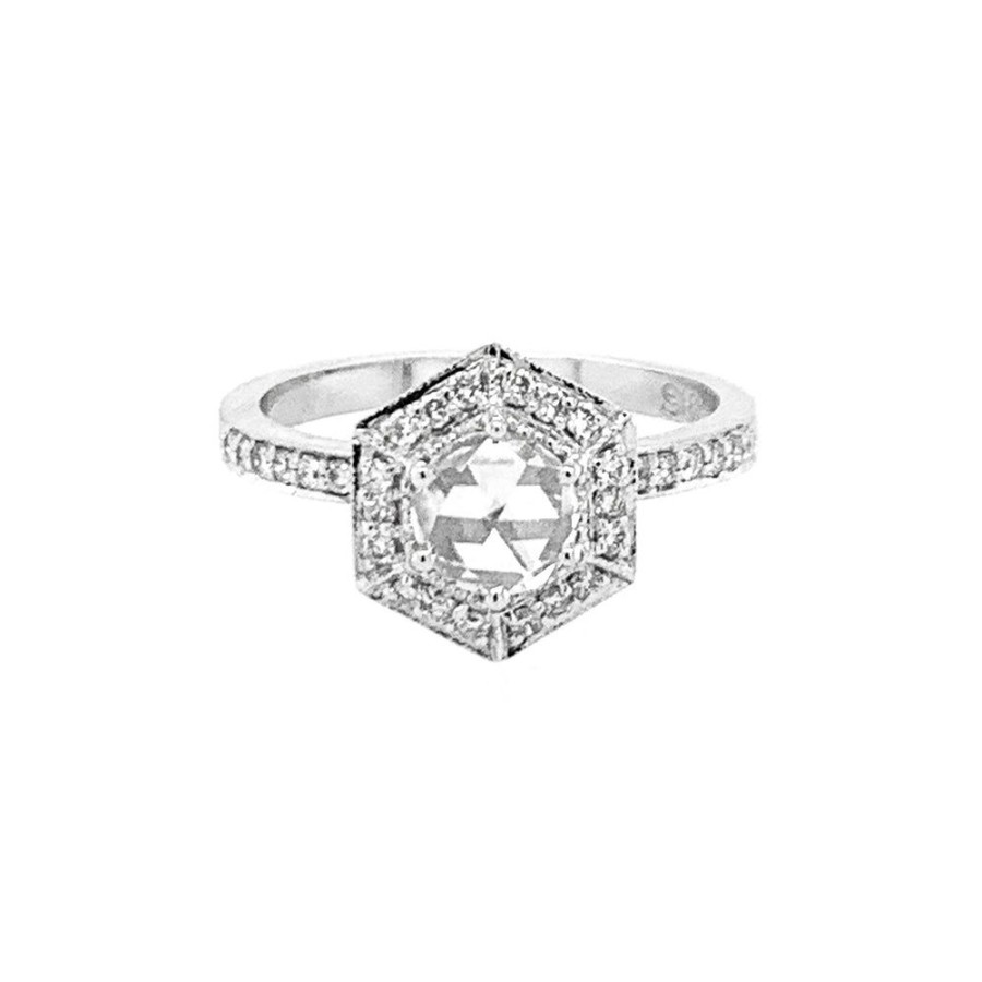 Rings Sethi Couture | Aster Rose Cut Diamond Ring White Gold