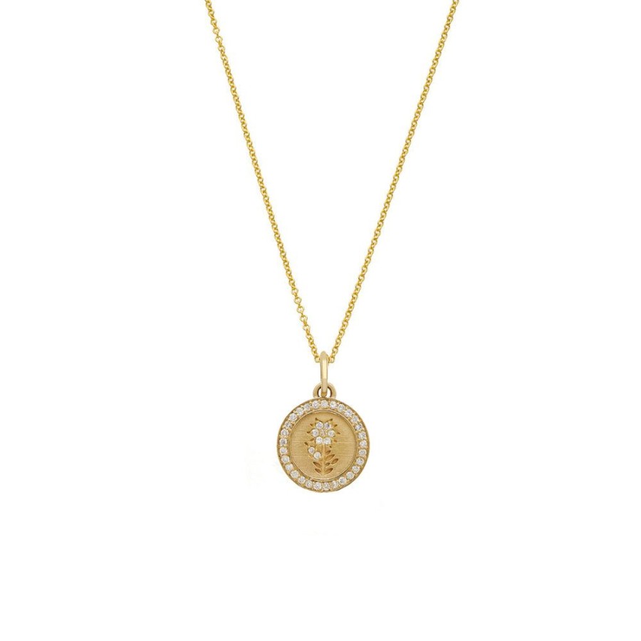 Necklaces Sethi Couture | Fleur Diamond Charm Necklace