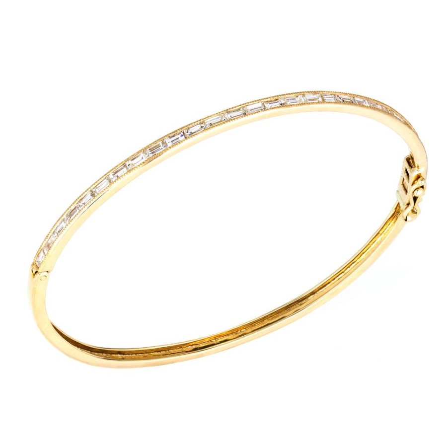 Bangles & Bracelets Sethi Couture | Silhouette Baguette Diamond Bangle