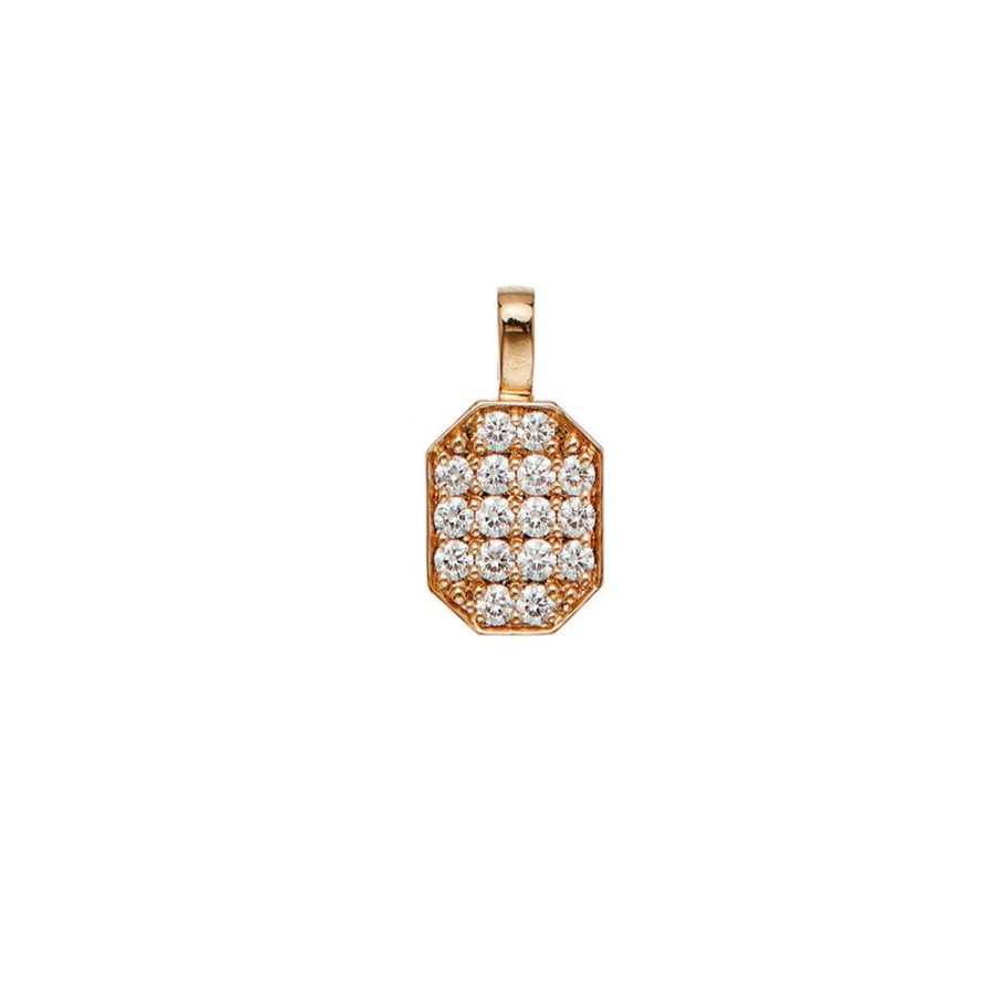 Pendants & Charms Sethi Couture | P.S. Small Rose Gold Diamond Tag Charm