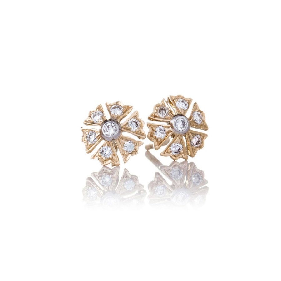 Earrings Sethi Couture | Camelia Diamond Stud Earrings