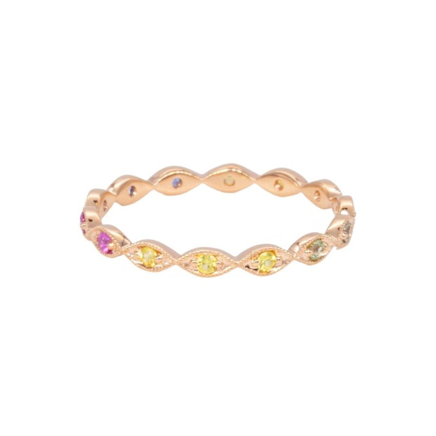 Stack Bands Sethi Couture | Rainbow Sapphire Eleanor Band