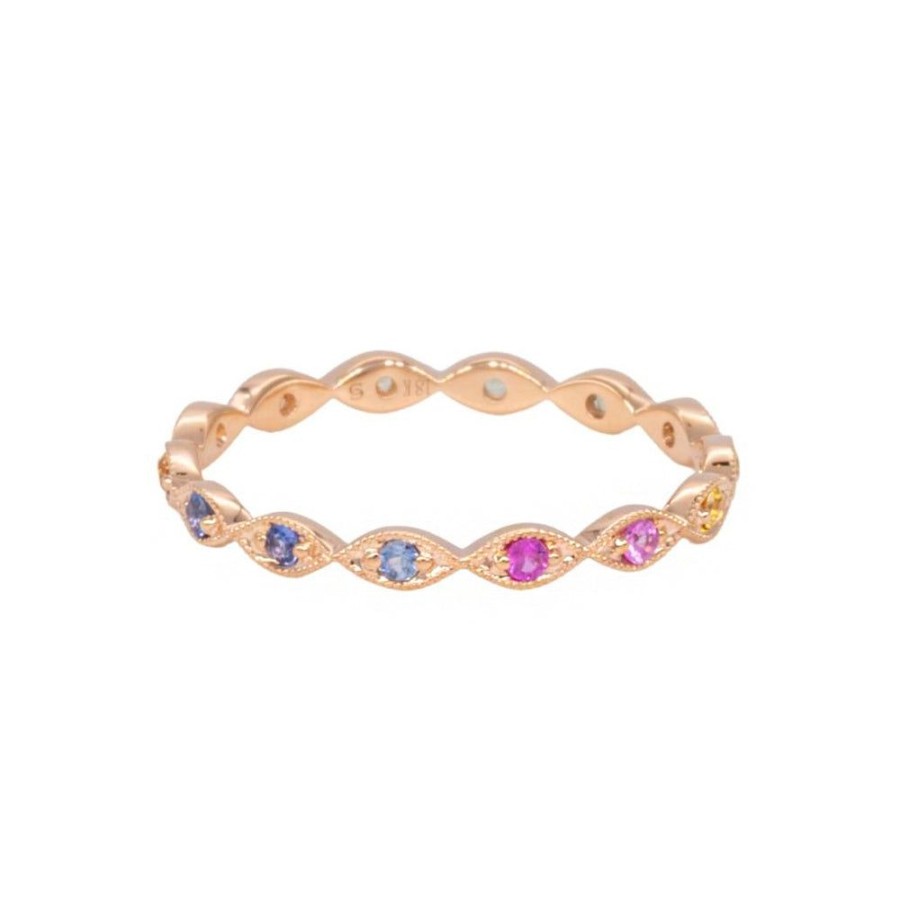 Stack Bands Sethi Couture | Rainbow Sapphire Eleanor Band