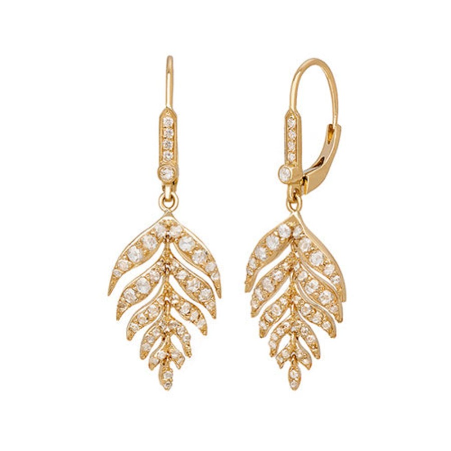 Best Sellers Sethi Couture | Feuille Rose Cut Drop Earrings