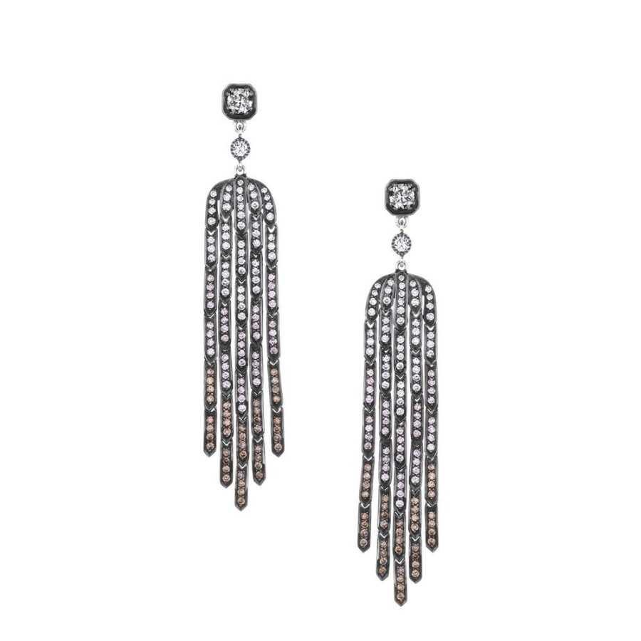 Exclusives Sethi Couture | Fringe Multi-Color Diamond Earrings