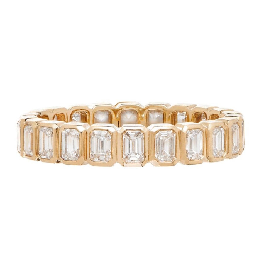 Stack Bands Sethi Couture | Nea Radiant Cut Diamond Yellow Gold Band