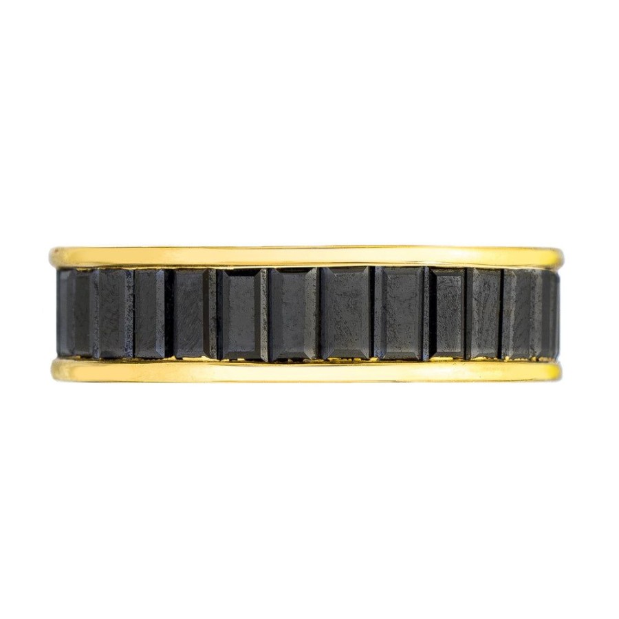 Stack Bands Sethi Couture | Ebony Black Baguette Diamond Band