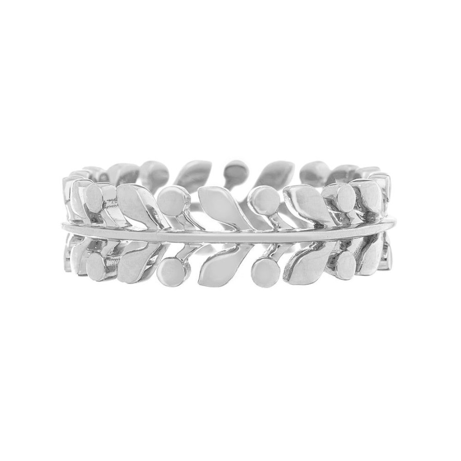 Stack Bands Sethi Couture | Laurel White Gold Band