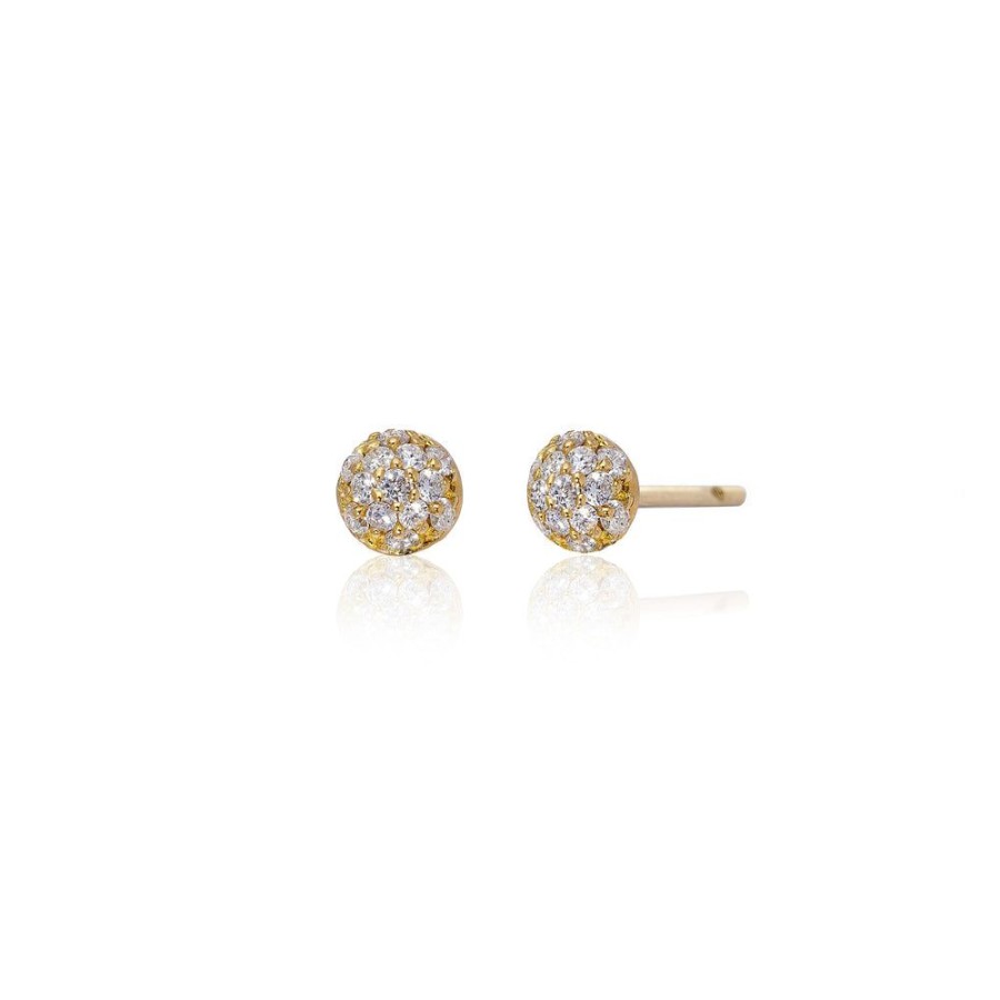 Earrings Sethi Couture | Disco Mini Pave Diamond Ball Stud Earrings