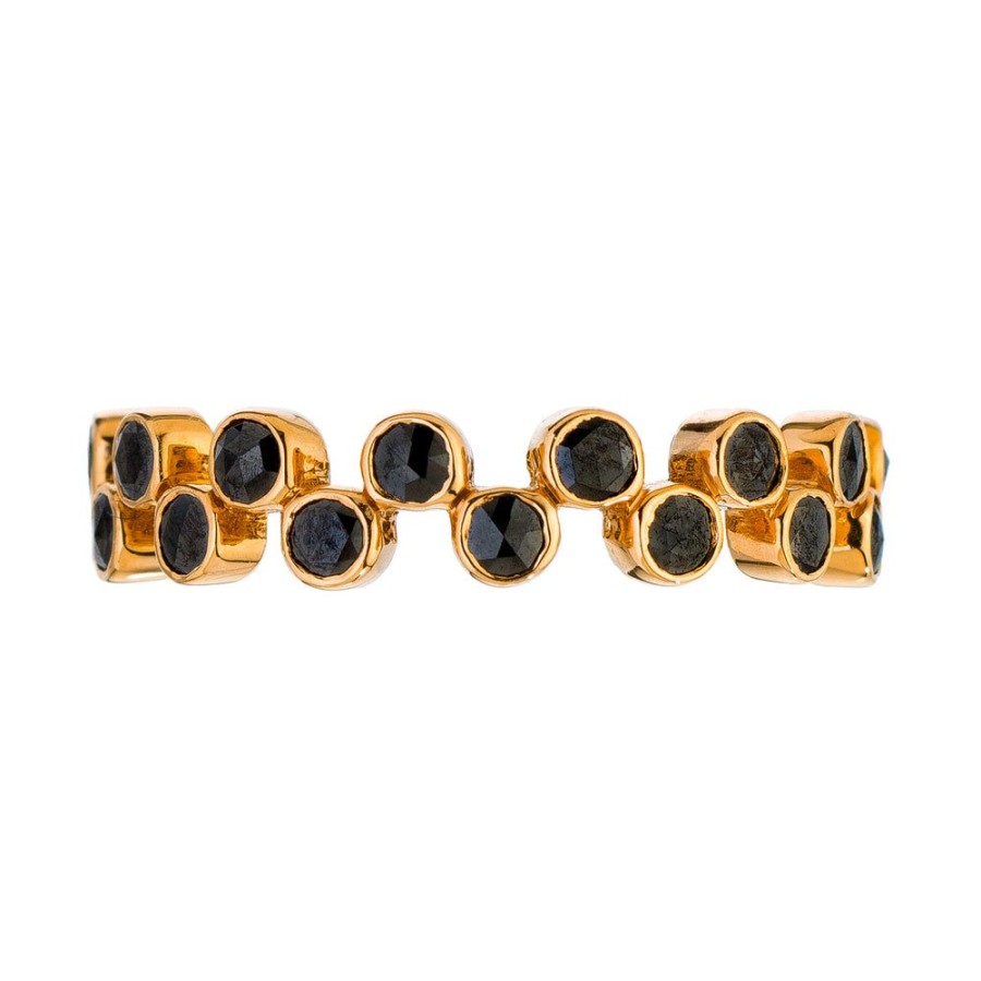 Stack Bands Sethi Couture | Zig Zag Black Diamond Band