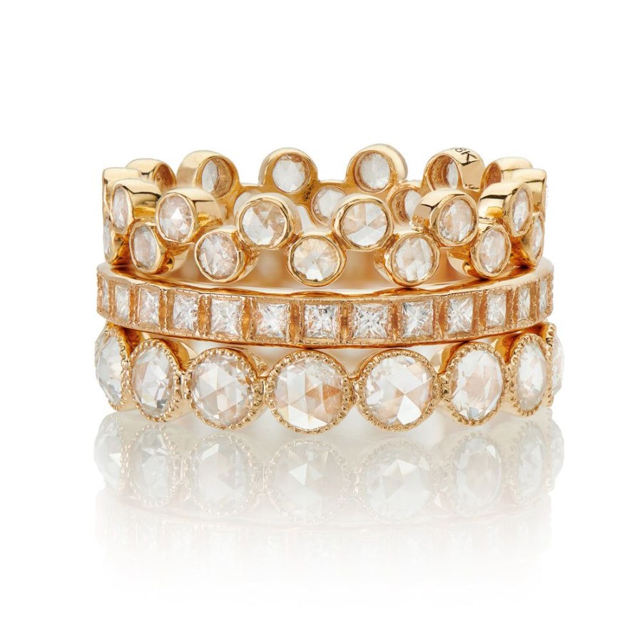 Stack Bands Sethi Couture | Claire Vintage Princess Cut Diamond Band