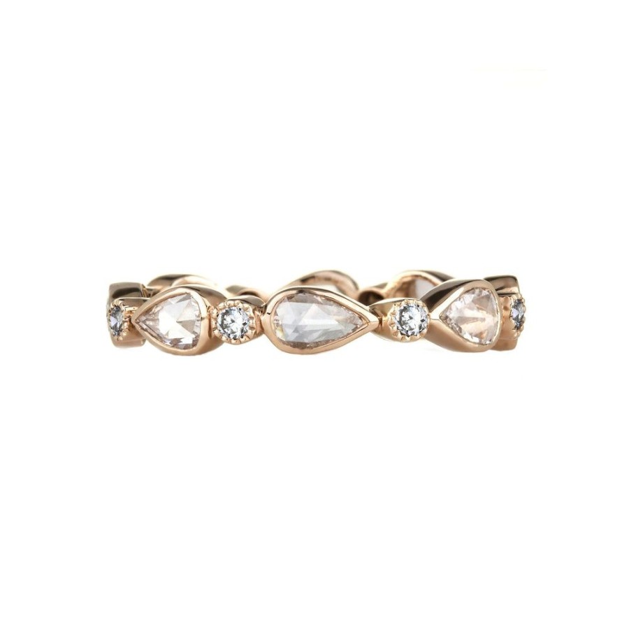 Stack Bands Sethi Couture | Fine Vine Pear Rose Cut Diamond Band