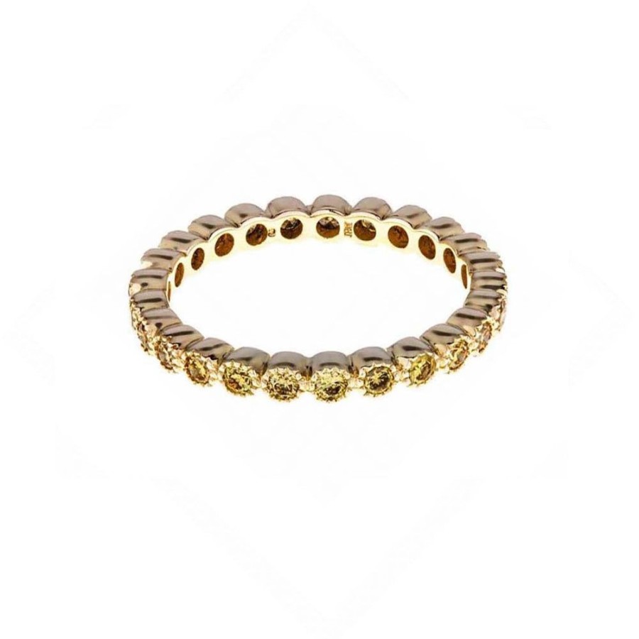 Stack Bands Sethi Couture | Bezel Yellow Diamond Band