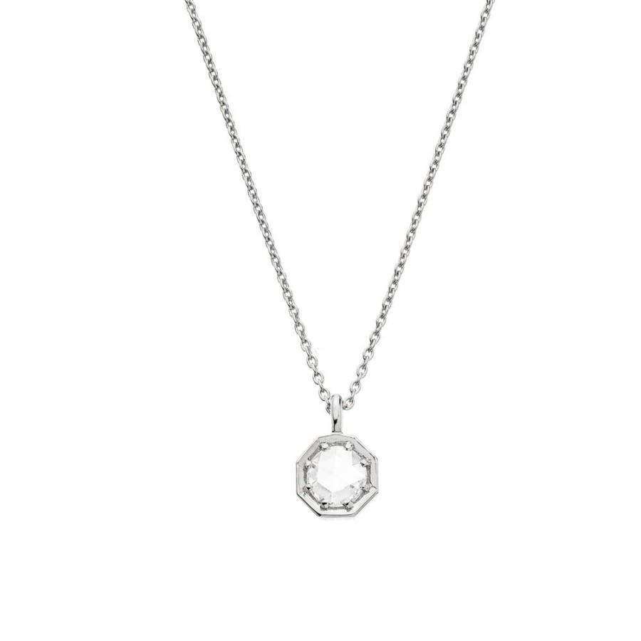 Necklaces Sethi Couture | Florence Rose Cut Diamond Necklace White Gold