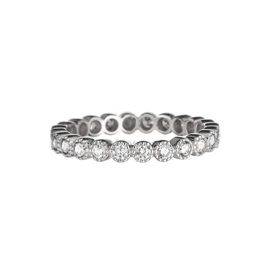 Stack Bands Sethi Couture | Bezel White Diamond Band