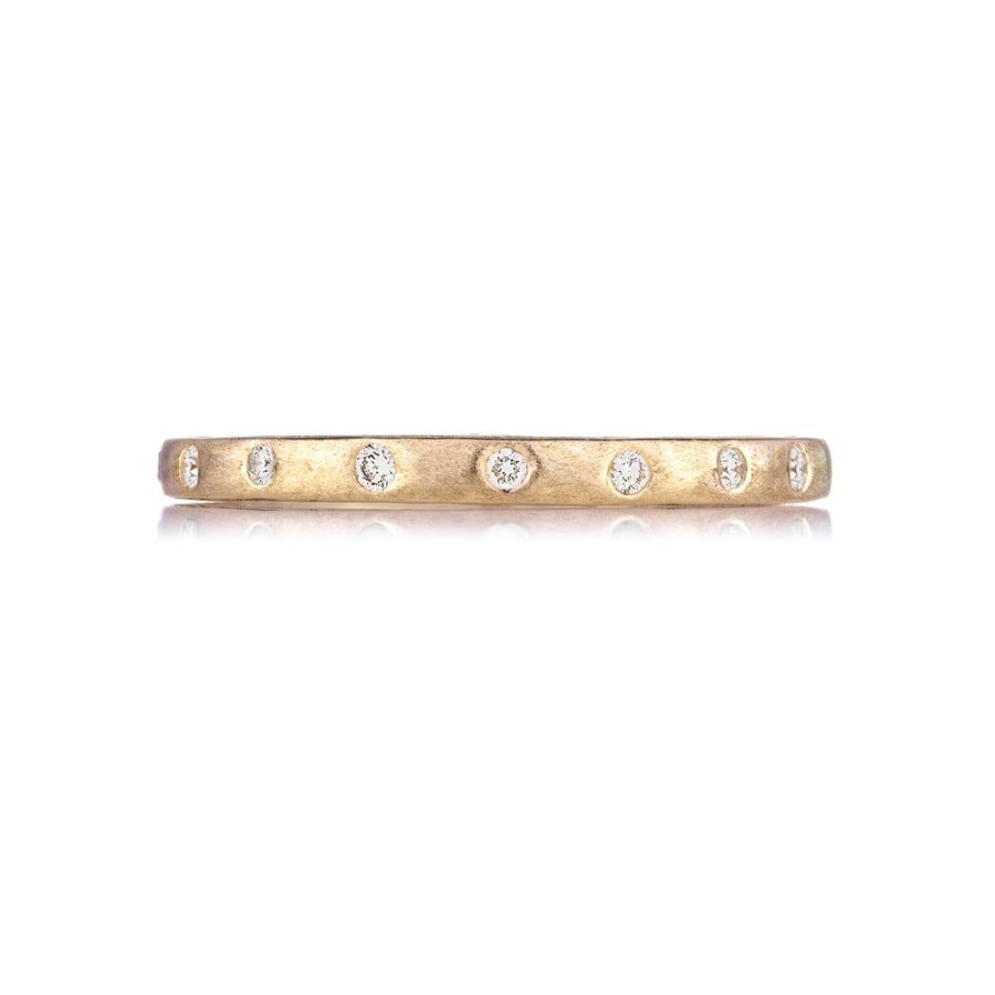 Stack Bands Sethi Couture | Dunes Narrow Diamond Brushed Band