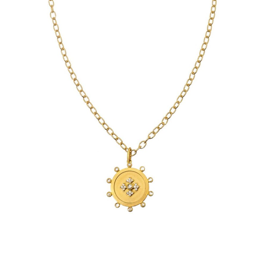 Best Sellers Sethi Couture | Arya Yellow Gold Medallion Necklace