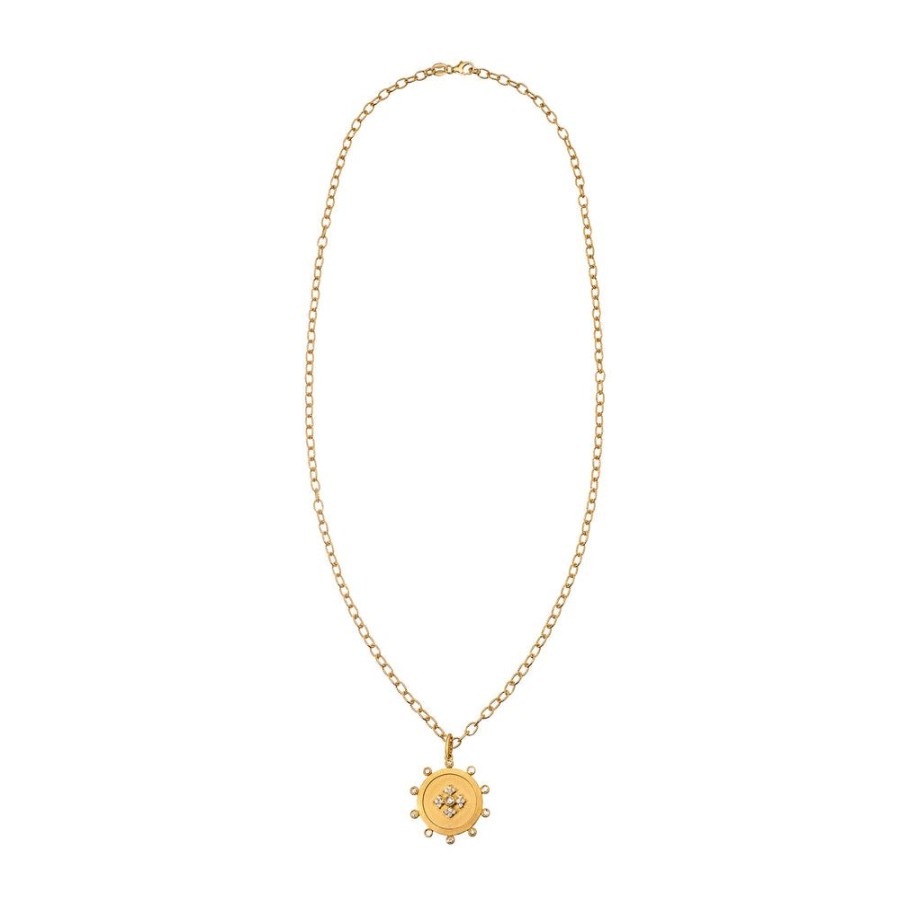 Best Sellers Sethi Couture | Arya Yellow Gold Medallion Necklace