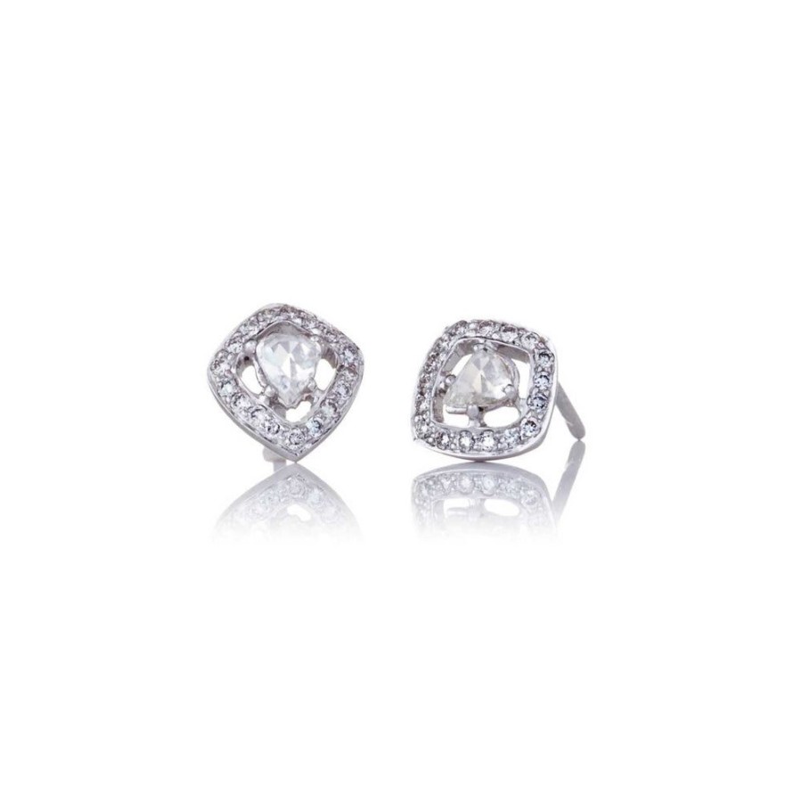 Best Sellers Sethi Couture | Logan Rose Cut Diamond Stud Earrings