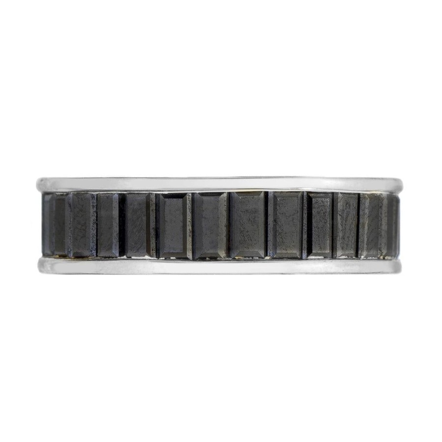 Stack Bands Sethi Couture | Ebony Black Baguette Diamond Band